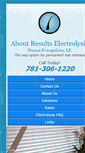 Mobile Screenshot of aboutresultselectrolysis.com